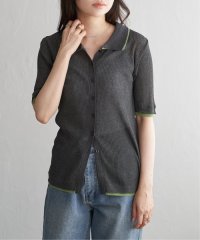 VENCE　EXCHANGE/麻タッチ襟付きカーディガン/508277756