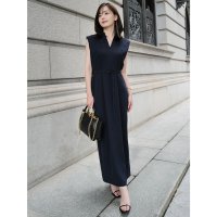 anuans/アニュアンス anuans トリアセテートスキッパーネックワンピース/508379699