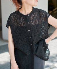 Spick & Span/《WEB限定追加3予約》PEレースフレンチスリーブシャツ/508380103