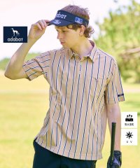 adabat/【新レーベル ADABAT NAVY】吸水速乾/UVカット ワインシャンブレーストライプポロシャツ/508380457