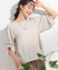 SHOO・LA・RUE　DRESKIP/シューラルー／ドレスキップ SHOO・LA・RUE/DRESKIP 麻調シャーリング五分袖ブラウス/508380517