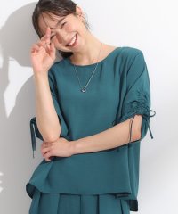 SHOO・LA・RUE　DRESKIP/シューラルー／ドレスキップ SHOO・LA・RUE/DRESKIP 麻調シャーリング五分袖ブラウス/508380517