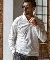 1PIU1UGUALE3 RELAX/ウノ ピゥ ウノ ウグァーレ トレ リラックス 1PIU1UGUALE3 RELAX シルク混 イタリアンカラー ロングTシャツ 長袖Tシャツ/508380613