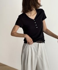 CANAL JEAN/キャナルジーン CANAL JEAN El mar レーヨン混ヘンリーTシャツ/508380664