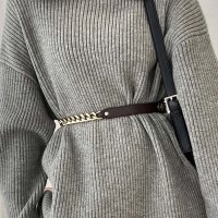 shoppinggo/ショッピングゴー shoppinggo ベルト スナップボタン レディース 細ベルト ウエストマーク パーティー ベルト 黒 ブラック レザー調 穴なし サイズ/508380744