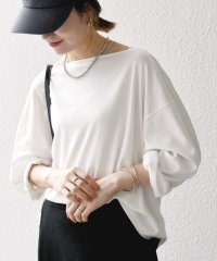 SHIPS any WOMEN/SHIPS any:〈接触冷感/汗染み防止加工/洗濯機可能〉ボートネック ワイド ロンTEE/508380917