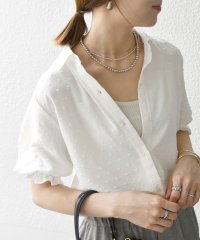 SHIPS any WOMEN/《予約》SHIPS any:〈洗濯機可能〉カットドビー ジャージー パフ シャツ/508380923