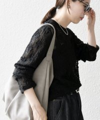 SHIPS any WOMEN/《予約》SHIPS any:〈手洗い可能〉フラワー メッシュ クルーネック プルオーバー/508380924