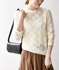 SHIPS any WOMEN/《予約》SHIPS any:〈手洗い可能〉フラワー メッシュ クルーネック プルオーバー/508380924