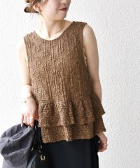 SHIPS any WOMEN/《予約》SHIPS any:〈手洗い可能〉フラワー メッシュ 2WAY ティアード ペプラム ベスト/508380925