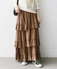 SHIPS any WOMEN/《予約》SHIPS any:〈洗濯機可能〉Iライン ティアード マキシ スカート/508380926