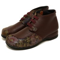 Flowery Chou Chou/フローリー シュシュ Flowery Chou Chou FloweryChouChou～フローリーシュシュ～・フラワープリントレースアップ本革ショートブーツ【/508380957