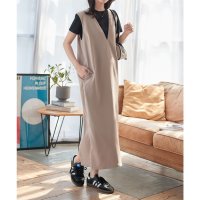 KOBE LETTUCE/コウベレタス KOBE LETTUCE 深Vネックストレートシルエットワンピース [E3521]/508381056