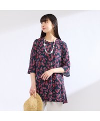 Liliane Burty/【M～4L】ウォッシャブルペイズリープリントTシャツ/508381191