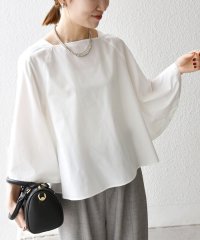 SHIPS any WOMEN/《予約》SHIPS any:〈洗濯機可能〉REPREVE ボートネック フレアスリーブ ブラウス/508381195