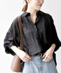 SHIPS any WOMEN/《予約》SHIPS any:〈手洗い可能〉シアー ドット レギュラーカラー パフ シャツ/508381201
