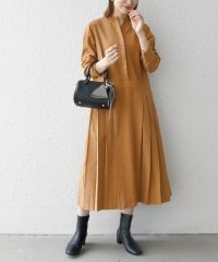 SHIPS any WOMEN/《予約》SHIPS any:〈洗濯機可能〉ピーチスキン プリーツ スキッパー シャツ ワンピース/508381213