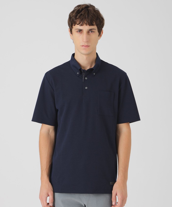 BLACK LABEL CRESTBRIDGEのシアサッカーポロシャツ　Lサイズ BLACK LABEL CRESTBRIDGEのシアサッカーポロシャツ Lサイズ（WEB