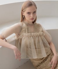 Leja/レジャ Leja ボリュームシアーフリルジャガードIラインドレスワンピース2点セット美脚効果結婚式 パーティードレス 成人式 二次会 同窓会 お呼ばれ オケージ/508381814