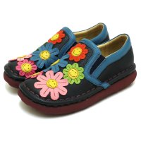 ESTACION/エスタシオン Estacion Estacion～エスタシオン～・フラワーニコちゃんモチーフ本革スリッポンシューズ【tge611】/508381818