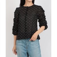 STYLEBLOCK/スタイルブロック STYLEBLOCK シアードビードット袖シャーリングブラウス/508381862