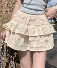 TeddyShop/テディショップ Teddyshop レディース 韓国っぽシャーリングニットフリルティアードミニスカート/508382050