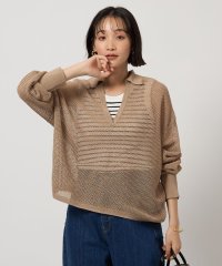 green label relaxing/メッシュ スキッパー ニット プルオーバー －ウォッシャブル－/507869791