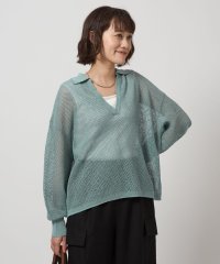 green label relaxing/メッシュ スキッパー ニット プルオーバー －ウォッシャブル－/507869791