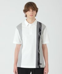 BLACK LABEL CRESTBRIDGE/ストライプパッチワークポロシャツ/508349028
