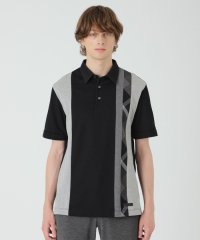 BLACK LABEL CRESTBRIDGE/ストライプパッチワークポロシャツ/508349028