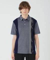 BLACK LABEL CRESTBRIDGE/ストライプパッチワークポロシャツ/508349028