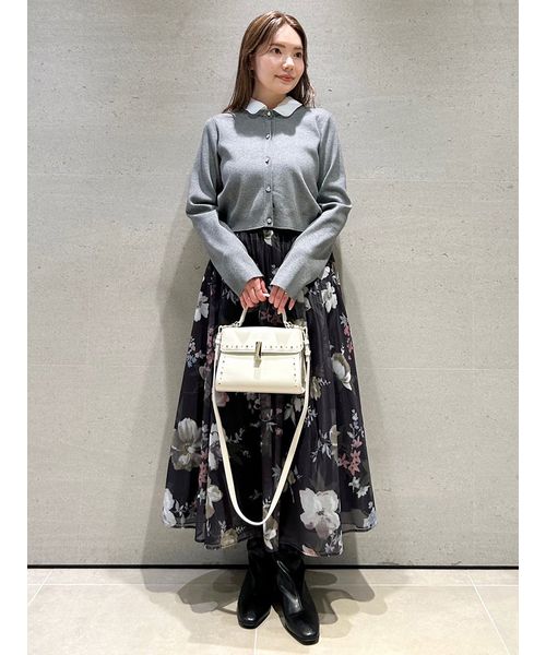 セルフォード　フラワープリント ロングスカート レイヤードフラワープリントスカート(SKIRT（スカート