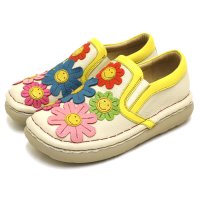 ESTACION/エスタシオン Estacion Estacion～エスタシオン～・フラワーニコちゃんモチーフ本革スリッポンシューズ【tge611】/508381818