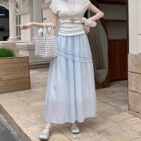 shoppinggo/ショッピングゴー shoppinggo Aラインスカート レディース かわいい Aライン マキシ丈 フレアスカート ロング ひざ下 フリル ハイウェスト ボトム/508382023