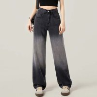 shoppinggo/ショッピングゴー shoppinggo デニムパンツ グラデーション チャコールグレー 美脚パンツ レディース デニム ジーンズ ハイウエスト ダンスパンツ 長/508382027