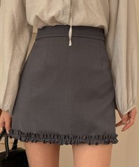 TeddyShop/テディショップ Teddyshop レディース 韓国っぽ台形シルエットタイトフリルミニスカート/508382049