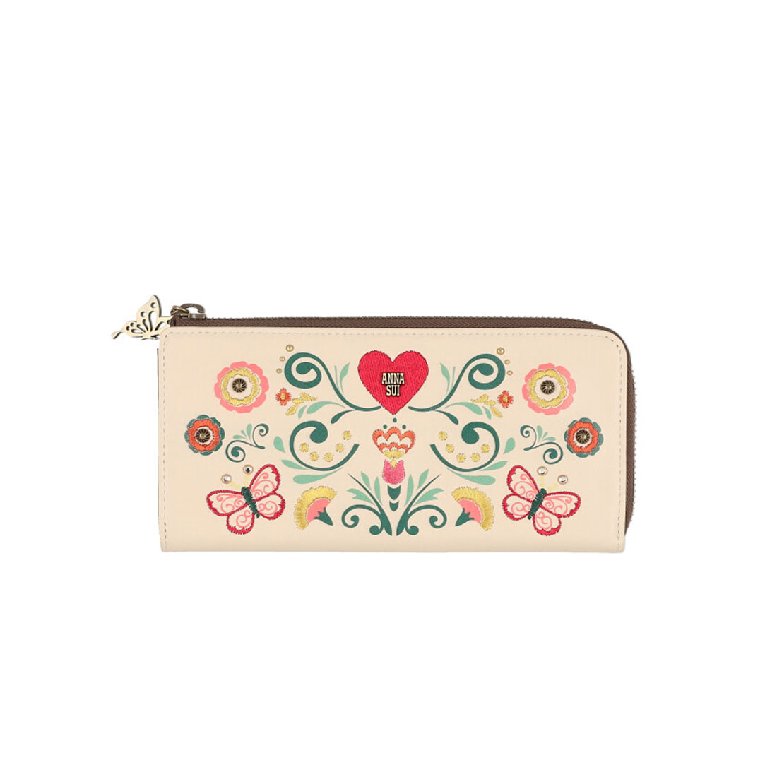 【ANNA SUI】ブルーム Lファスナー長財布 ブルーム Lファスナー長財布 【クロ】