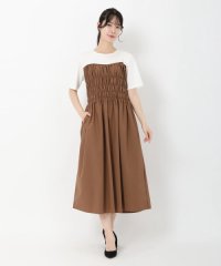 STRAWBERRY FIELDS/ストロベリーフィールズ STRAWBERRY FIELDS レイヤード風シャーリングワンピース/508382059