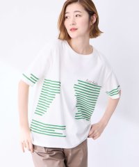 Petit Honfleur/プチ オンフルール Petit Honfleur 【冷感】デザインボーダーTシャツ/508382395