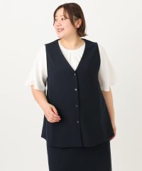 eur3/【大きいサイズ/セットアップ対応】Vネックバックフレアベスト/508382466