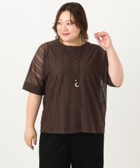 eur3/【大きいサイズ/a.v.v×eur3】幾何レースレイヤードトップス/508382471