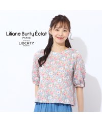 Liliane Burty ECLAT/【洗える】リバティ　ねこ/フラワープリントTシャツ/508382622