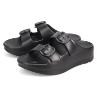 TELIC/テリック TELIC サンダル スライドサンダル メンズ レディース 厚底 W－BUCKLE2 ブラック ホワイト ライト ブラウン 黒 白/508382702