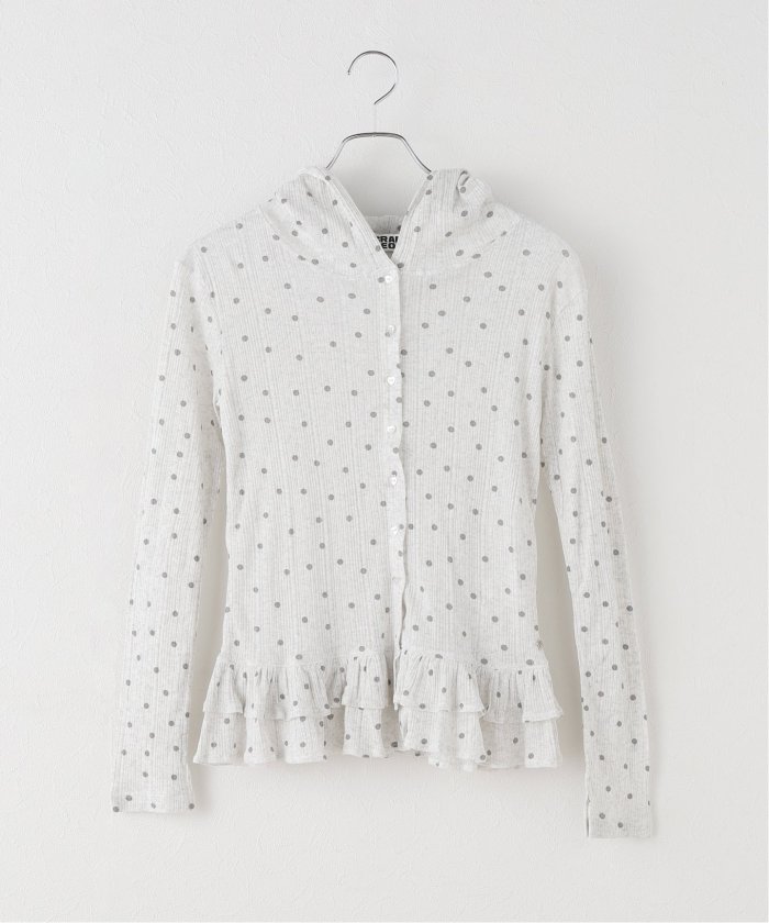 crank クランク　Dot Frill Hoodie ドットフリルフーディー ドットフリルフーディ_ブラック - crank | 60% - アジア