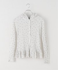 U by Spick&Span/CRANK/クランク DOT FRILL SHEER HOOD CARDIGAN/508383159
