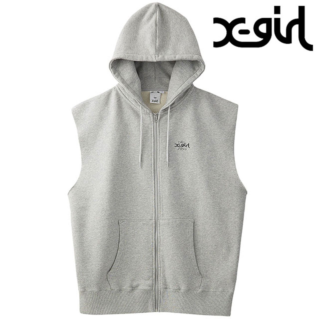 エックスガール X－girl DISTRESSED CIRCLE LOGO ZIP UP SWEAT