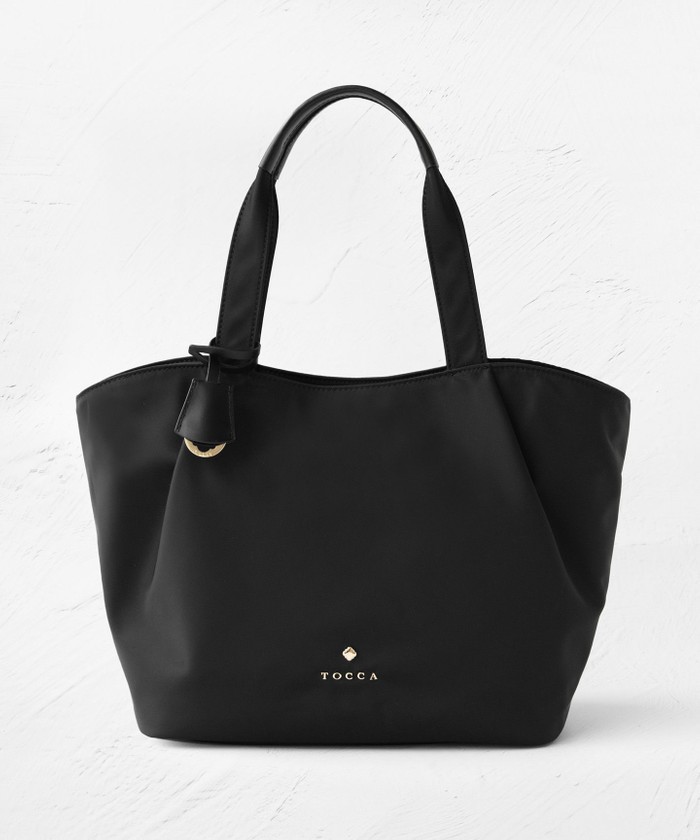 TOCCA ブラック トートバッグ A4サイズ対応・撥水】SIDE RIBBON BUCKET TOTE トートバッグ