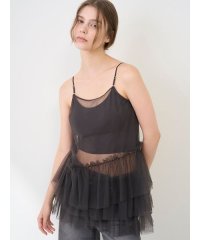 LILY BROWN Lingerie/【LILY BROWN Lingerie】カップ付フリルチュールキャミ/508383813