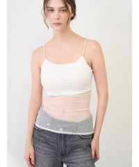 LILY BROWN Lingerie/【LILY BROWN Lingerie】カップ付ハーフシアーキャミ/508383952