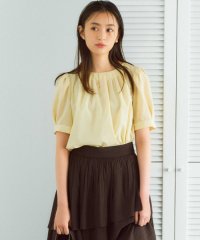 KUMIKYOKU（LARGE SIZE）/【UVケア・接触冷感】ソフトローンパフスリーブ ブラウス/508383992